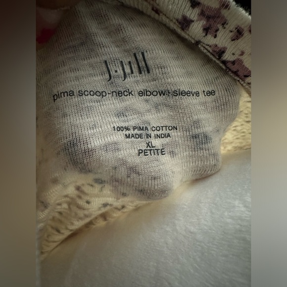 Pima scoop neck elbow sleeve top - Picture 4 of 5